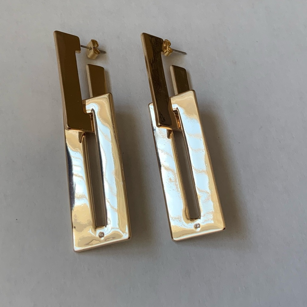 Open Edit Geo Rectangular Drop Earrings - image 6